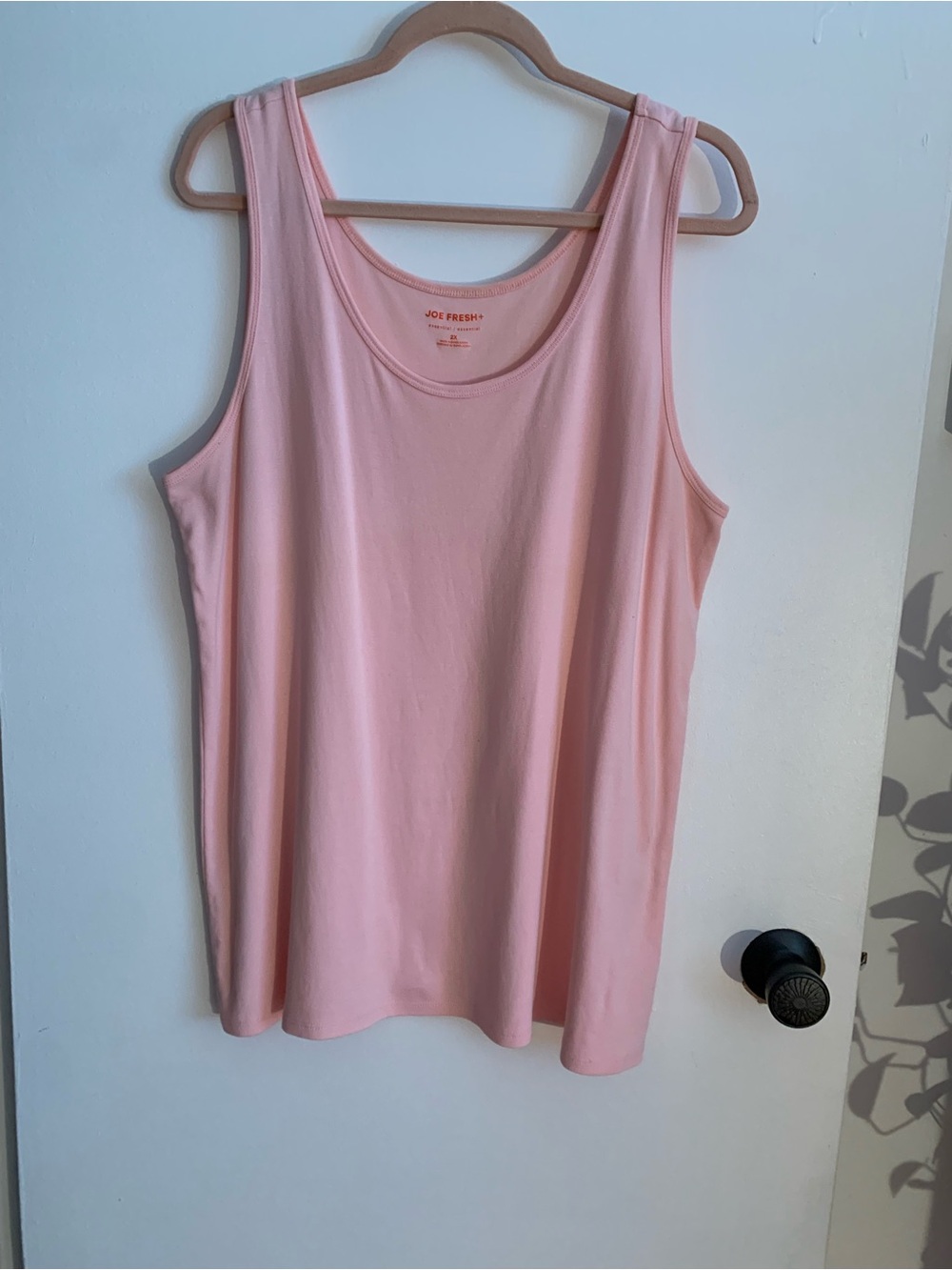 Joe Fresh , peachy pink Scoop Neck Tank Top 100% cotton 2X